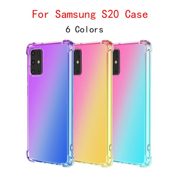 

горячий продавать gradient тпу чехол для samsung s20 anti-падения прозрачный телефон обложка для samsung s20 ultra 5g s10 примечание 10 случ