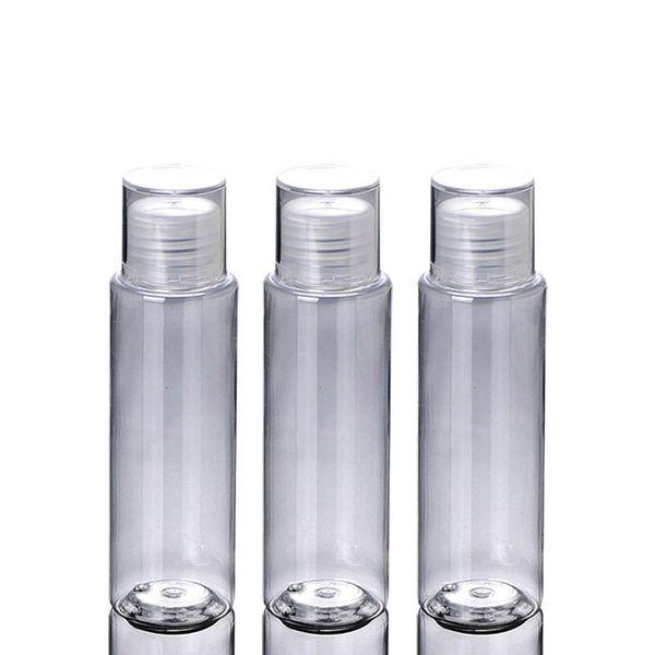 

100ml refillable cosmetic lotion pack empty shower gel shampoo bottles clear pet travel liquid refillable vials