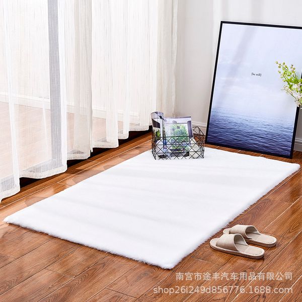 

factory direct modern simple imitation rabbit fur carpet bay window mat living room coffee table front short hair mat children crawling mat