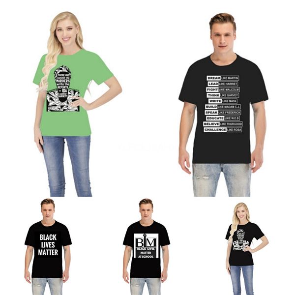 

black lives matter19ss luxury mens designer t shirt couple cotton print short sleeve trend fahion mens tees 2 colors size s-2xl #55537, Gray;blue