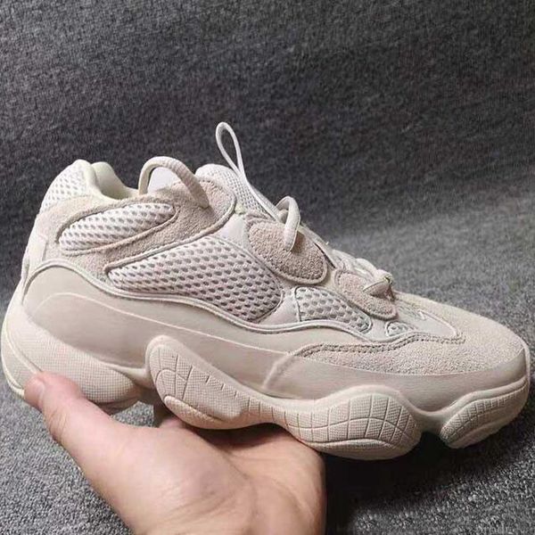 

bone white desert rat 500 sneakers utility black moon yellow blush kanye west sport shoes running shoes with box stock x tag