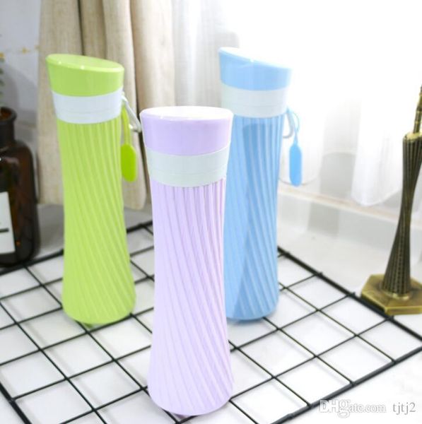 

silicone folding cup travel tool kit survival edc gear outdoor sports mug foldable water bottle baby bottles drinkware 222