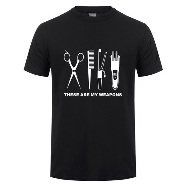 

barber funny t-shirt men short sleeve o-neck harajuku casual hairdresser t shirt scissors clothing summer tee, White;black