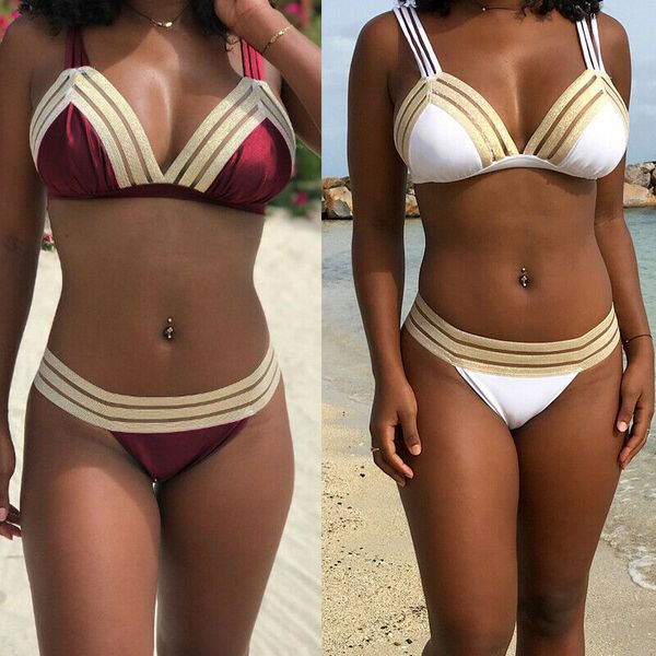 

2019 fashion women bikini push-up padded bra swimsuit swimwear bathing suit
