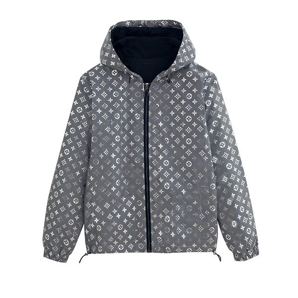 

mens jacket hooded spring autumn designer coat zipper pocket letters print fashion style for men and women luxury windbreaker jacket, Black;brown
