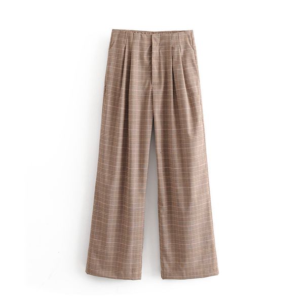 

один из ретро, ​​pattern casual капри брюки 2019 зима новый стиль высокой талией для похудения entity, White;black