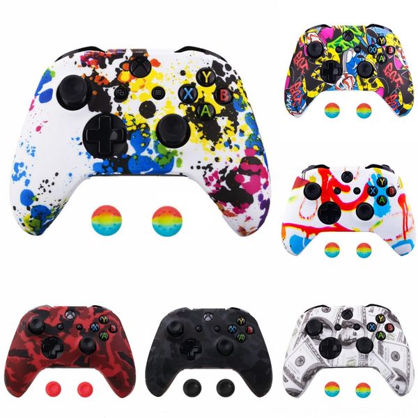 

ltxng soft silicone rubber protective case 1 cover for microsoft xbox one skin controller anti-slip camo handle case game accessories