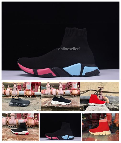 

sock shoes designer luxury high low white black red white grey women mens casual shoes new