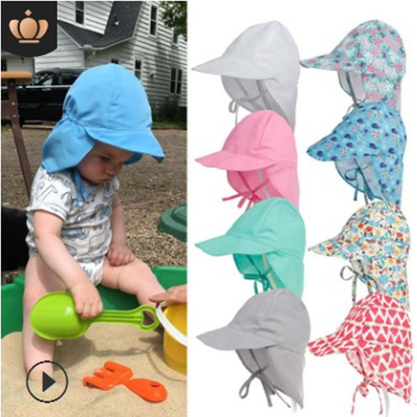 

siloqin 2020 summer new children sun visor breathable mesh quick-drying baby traveling by the sea sun hat fashion wild beach hat, Blue;gray