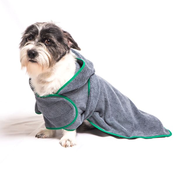 

seis dog absorbent bathrobe with hood/belt pet bath towel cat quick-dry costume for large, medium,small dogs on summer spring winter autumn