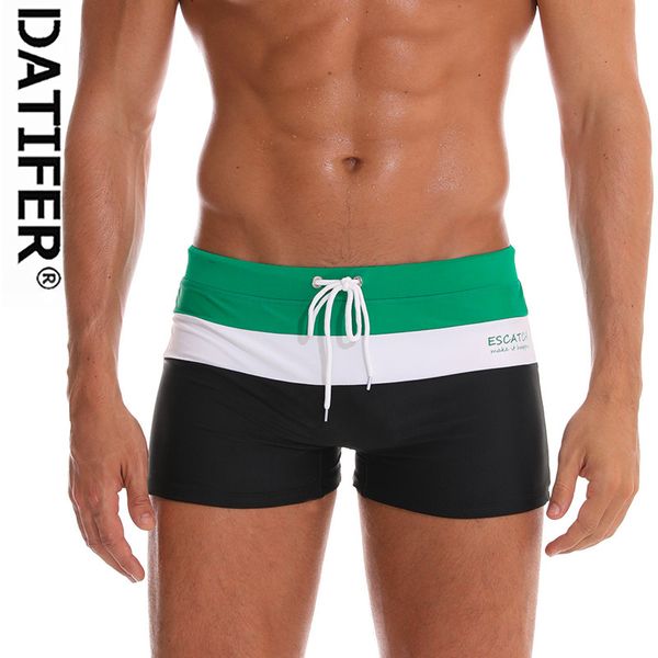 

datifer brand man 2019 swim trunks swimwear men's swimsuits breathable boxer briefs sunga maillot bain beach shorts xxl