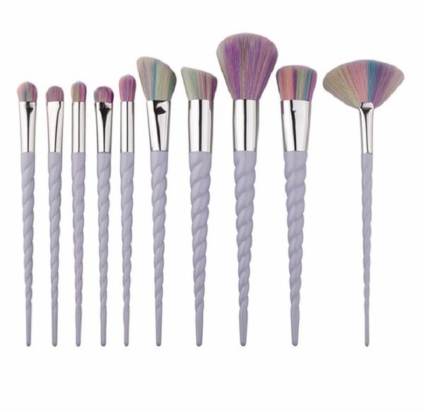 

10 pcs makeup brushes the fan brush makeup tools in stock