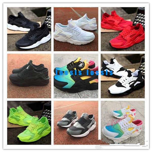 

2019 fashion huarache ultra mens women running shoes red green triple white black huaraches sneakers sports outdoor shoe