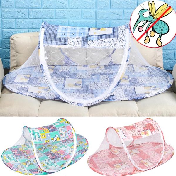 

1pc foldable polyester finely woven net baby bed newborn sleep bed mosquito net children 0-3y travel baby netting play tent