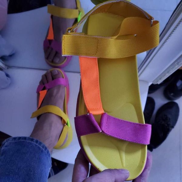 

fashion new multicolor sandals summer women shoes beautiful beach slippers elegant ladies slides rubber flip-flops non-slip, Black