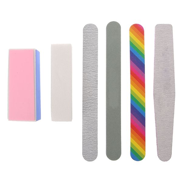 

6pcs/set sanding files buffing grit blocks nail art uv gel polish manicure tools