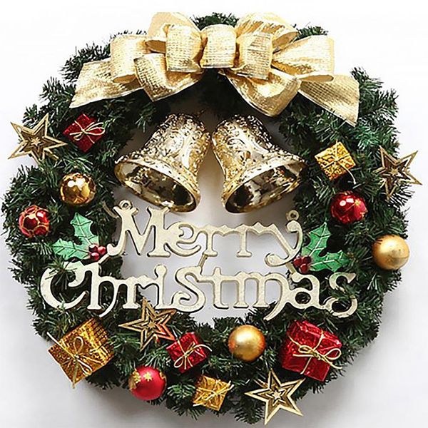 

christmas wreath garland with battery operated led string lights christmas ornaments for front door windows decoration