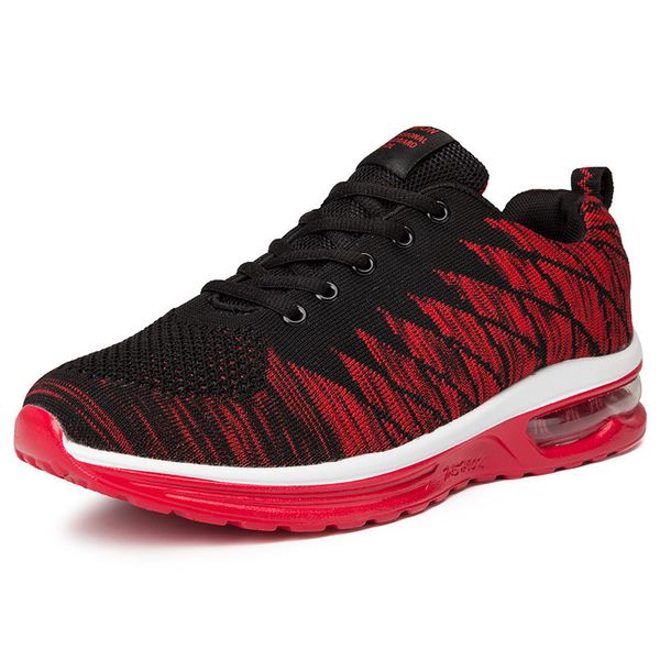 

mens mesh shoes breathable trainers men cushion sport fashion shoe summer casual shoes men sneakers comfort 35-45, Black