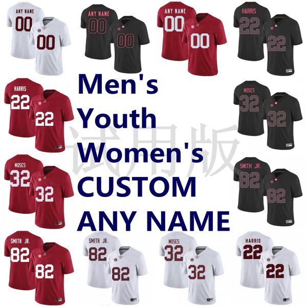 

2019 alabama crimson tide jerseys josh jacobs jersey dylan moses irv smith jr taulia tagovailoa ncaa college football jersey custom stitched, Black