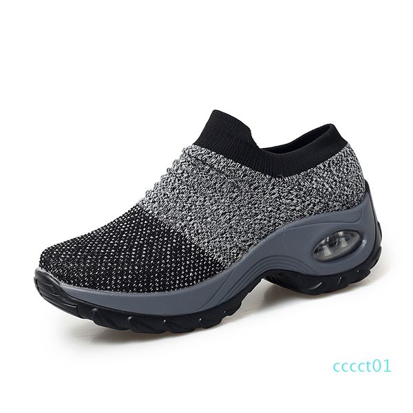 

polali 2020 new spring women sneakers shoes flat slip on platform sneakers for women black breathable mesh sock shoes d01 ct01