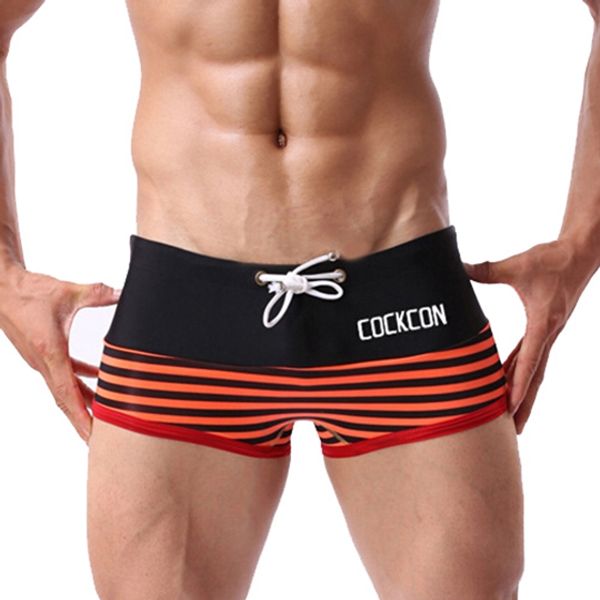 

summer men's stripe assorted colors slim swimming trunks men's swimwear