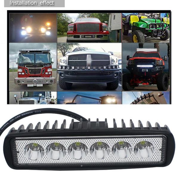 

18w off-road lights car led light headlights bar lamp fog driving suv car boat motor outdoor camping light