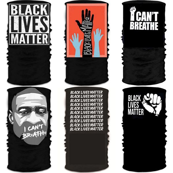 

i cant breathe shipping american flag print masks magic scarf head band outdoor neck face mask sport fishing cycling hunting bandana #739, Black
