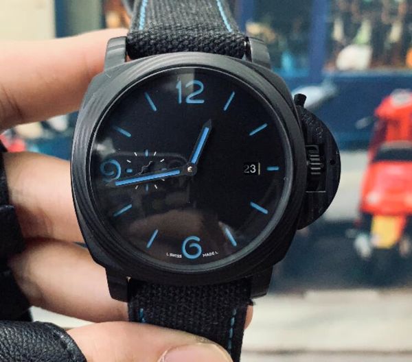 

men watches automatic movement 44*15mm leather strap waterproof wristwatches 316l watchcase wristwatches classic watches for men, Slivery;brown