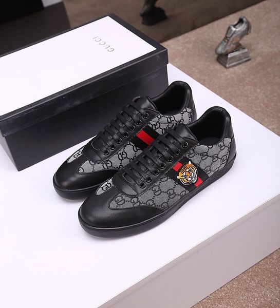 

low red bottom sneakers for men black leather&spikes fashion casual mens womens shoes designers leisure big size 36-46 -005