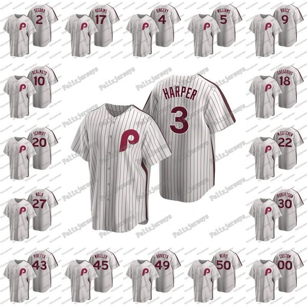 

2020 new 17 rhys hoskins j.t. realmuto bryce harper jean segura scott kingery 27 aaron nola mike schmidt 50 hector neris baseball jersey, Blue;black