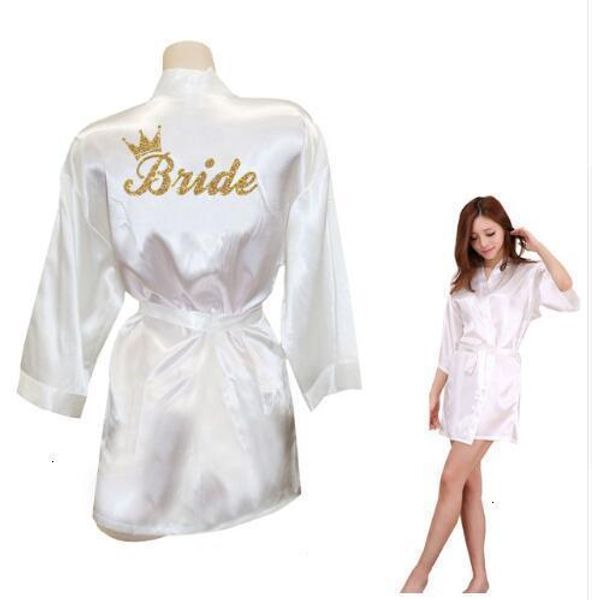 

пижама женщина дамское белье корона невесты группа невесты золотой блеск печать кимоно женщин девичник свадебные preparewear бесплатная дост, Black;red