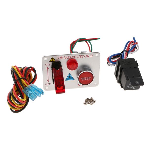 

switch panel engine start button led toggle carbon race car 12v-24v ignition