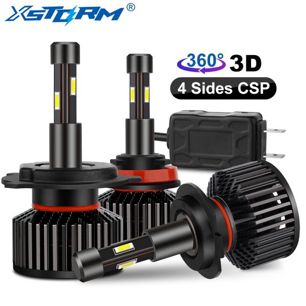 

4 стороны csp h4 led лампа h7 led canbus h8 h11 9005 hb3 9006 hb4 автомобильная фара 60 вт 15000lm 6000k белый авто турбо свет