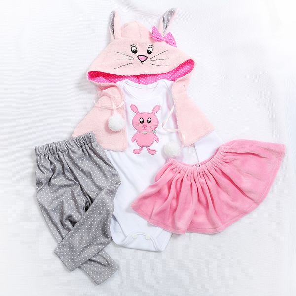 

5 different styles two sizes 47 or 60cm doll dress reborn baby doll clothes dress all cotton clothes