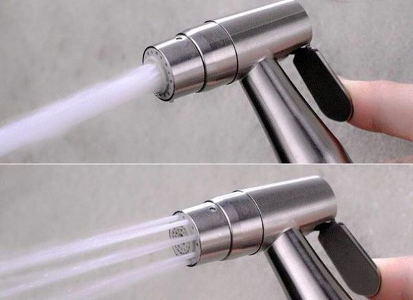 

ручная ванная поместить распылитель 304 из нержавеющей стали воды showerhead биде shattaf две функции ванна портативной биде пеленка рука ра