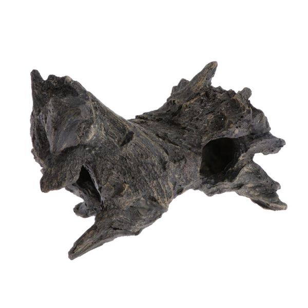 

tree trunk shape resin reptile cave habitat decor turtle hideouts for aquarium fish tank ornament