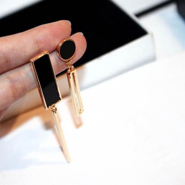 

new geometric long asymmetrical earrings high-end quality personalized earrings jewelry wholesale and retail crystal earrings, Silver