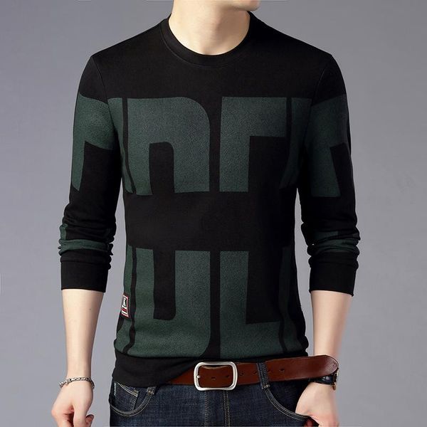 

2019 новый осенний модный свитер пуловер мужской спортивный свитер с длинными рукавами тонкий нижний свитер повседневный мужской теплый боль, White;black