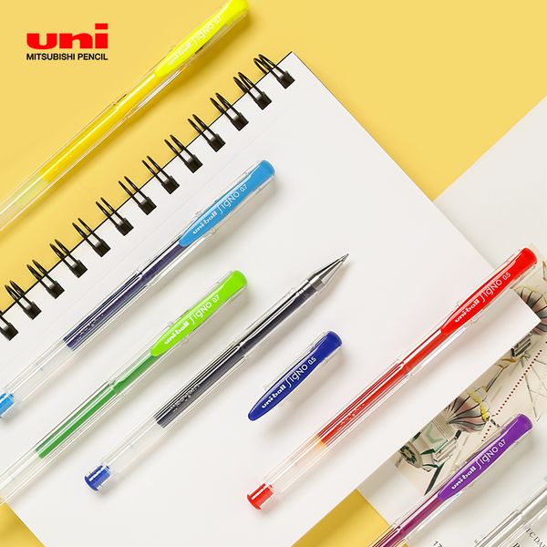 

8/12 colors uni um-100 gel pen head office color pen 0.5 0.7 0.8mm student writing classic water