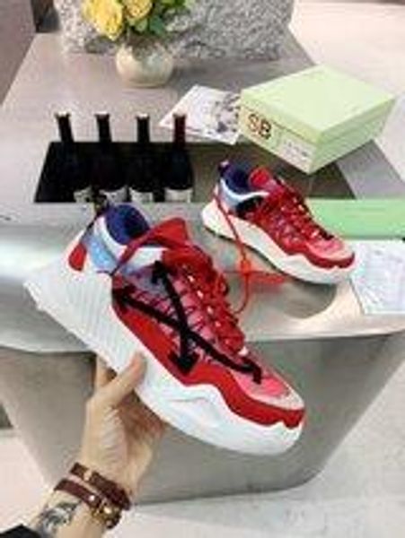 

new odsy-1000 arrow basketball shoes for men women running sports white black vintage platform off fashion designer chaussures sneakers, Red;white