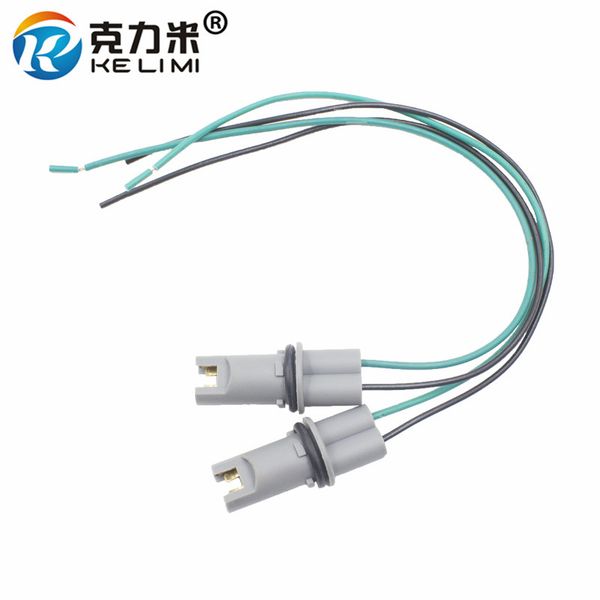 

ke li mi 4x car led bulb light holder base socket t10 t15 w5w 194 168 high-temperature cable adapter harness plug connector t10