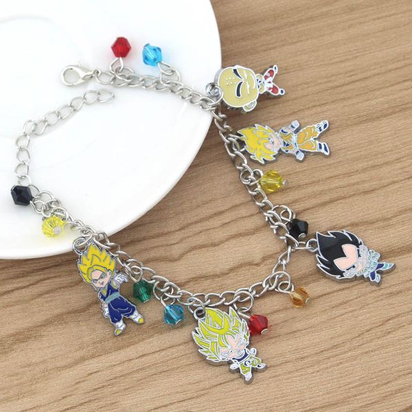 

cool fashion saiyaren bracelet sun wukong klin bejita anime characters bangle christmas jewelry gifts, Black