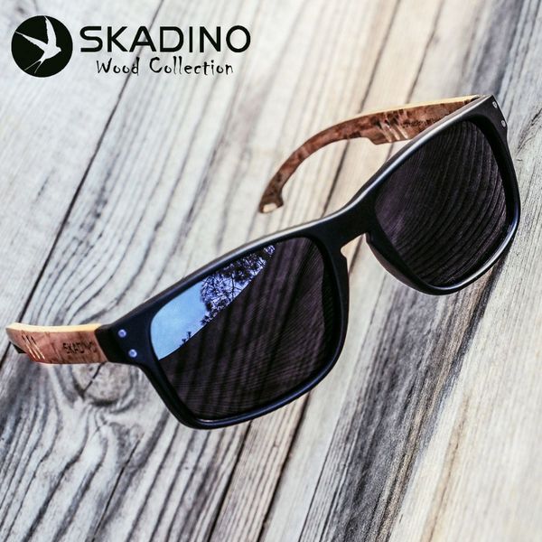 

wood men sunglasses polarized uv400 skadino beech wooden sun glasses for women blue green lens handmade fashion brand cool, White;black