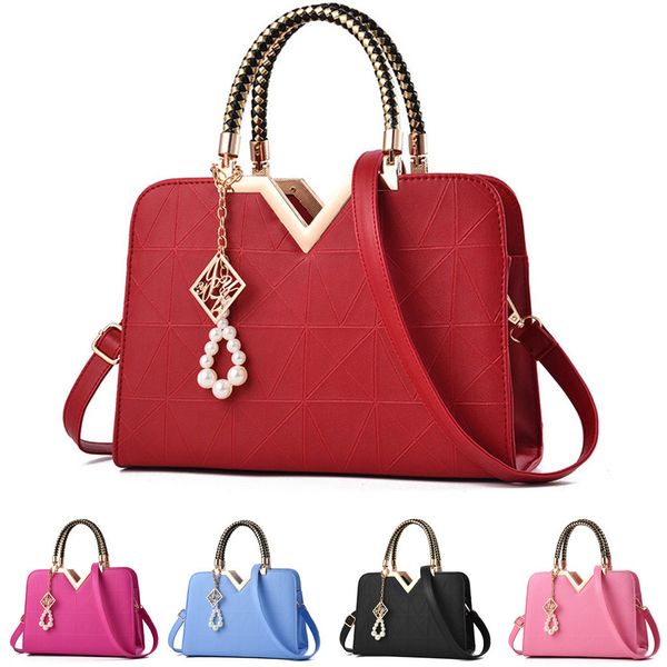 

35#women's ladies pattern pure color bags for women fashion leisure large capacity handbag les sacs des femmes