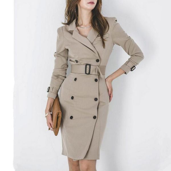 

платье костюмы женщина длинные blazer и куртка двойного брестеда тонкого bodycon офис леди осень зима урожай элегантная женская одежда, White;black