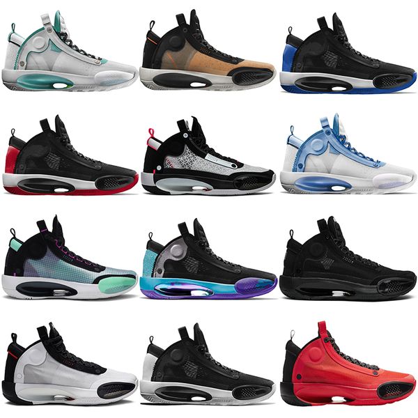 

luxury esale jumpman xxxiv 34s black cat high-basketball shoes infrared unc cny amber rise bred shicago for men size 7-13 sneakers, White;red