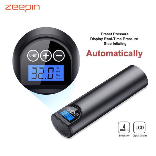 

e68 lcd display led light fast inflating 12v usb interface portable air compressor inflatable pump