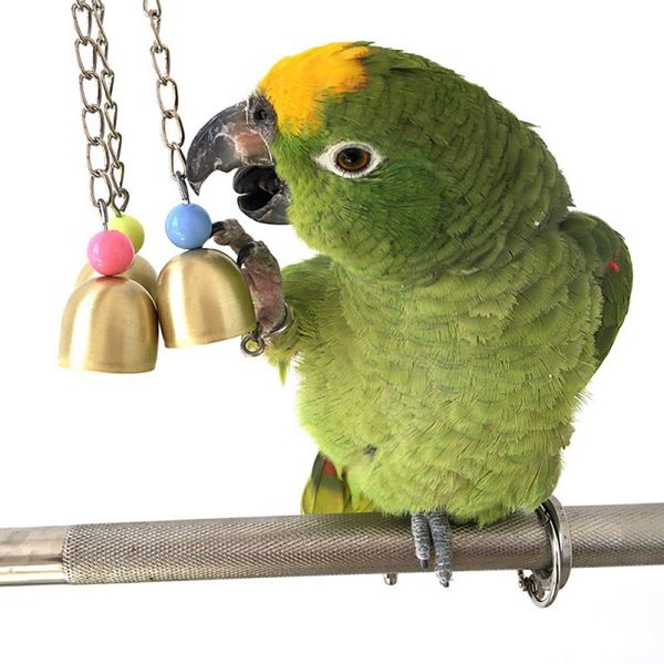 

bird bells toy beautiful sound for parrot african greys cockatoo macaw budgie parakeet cockatiel lovebird finch canary cage