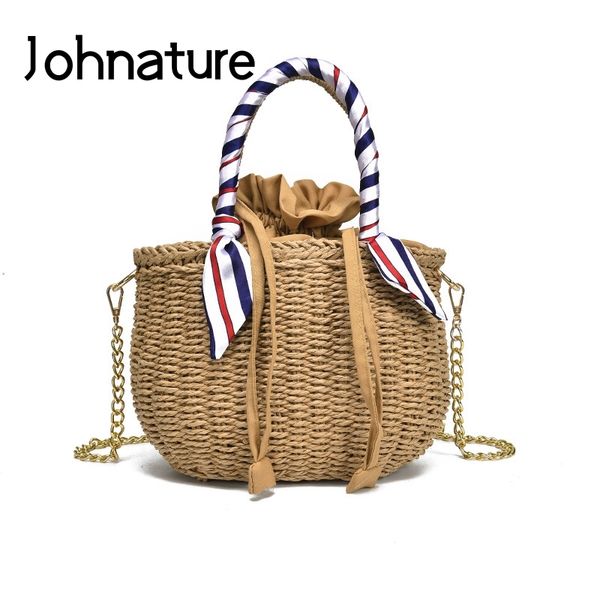 

johnature лен мода оломенна ђмка 2019 новй болой емкои поведневнй tote holiday be