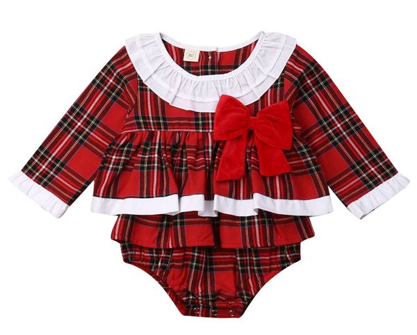 

baby boy girl xmas romper christmas infant baby boy girl long sleeve romper fall bebes body suit for babys jumpsuit costume bowknot lattice, Blue